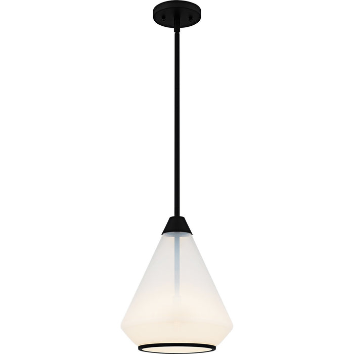 Quoizel - QP6750MBK - One Light Mini Pendant - Haze - Matte Black