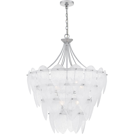 Quoizel Pendant Seven Light Pendant Silver Leaf