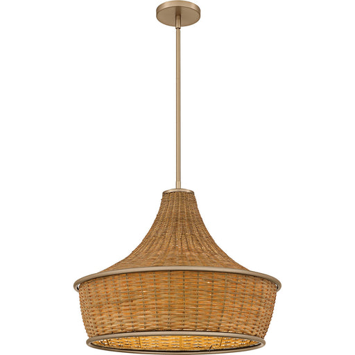 Quoizel Pendant Three Light Pendant Bronze Gold