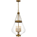 Quoizel - QP6803WS - Four Light Pendant - Wallace - Weathered Brass