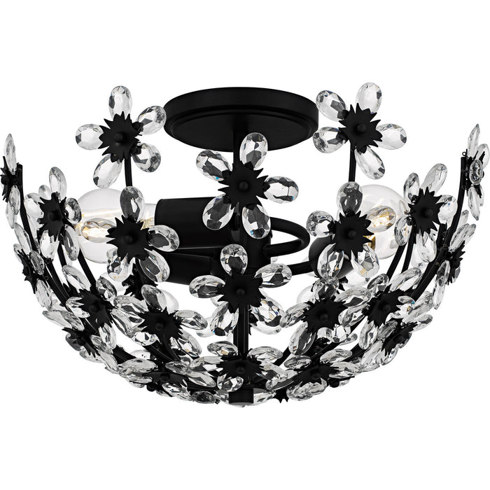 Quoizel - QSF6783MBK - Three Light Semi-Flush Mount - Rosemary - Matte Black