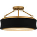 Quoizel - QSF6801MBK - Three Light Semi-Flush Mount - Dylan - Matte Black