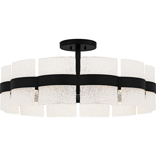Sweeney Six Light Semi-Flush Mount Matte Black