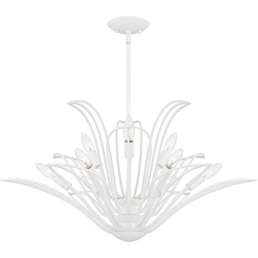 Tallulah Nine Light Chandelier Sand White