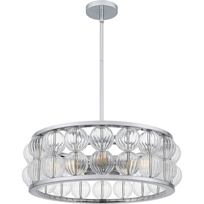 Quoizel - TRK2823C - Five Light Pendant - Terrarock - Polished Chrome