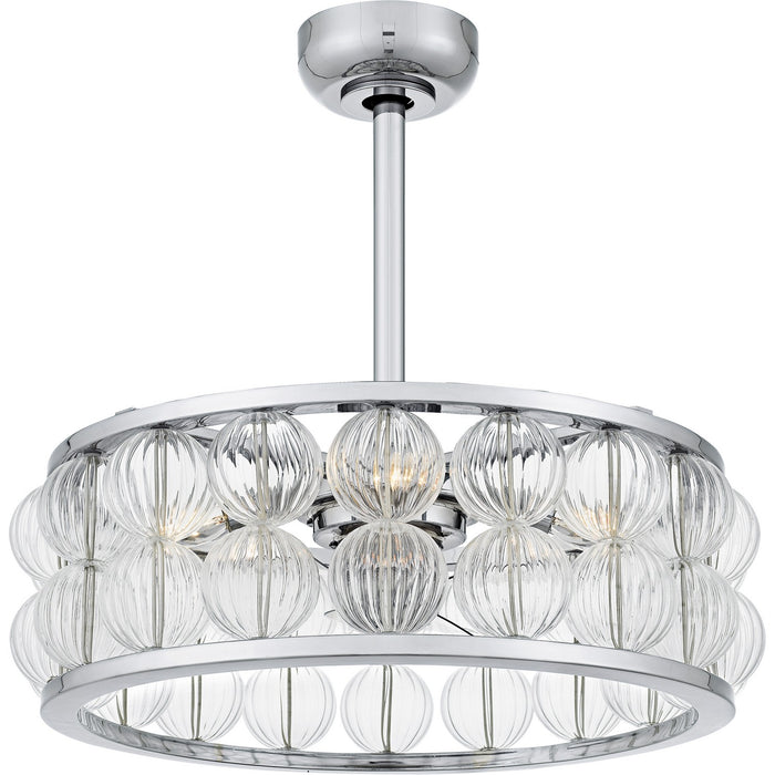 Quoizel - TRK3123C - Four Light Fan Light - Terrarock - Polished Chrome