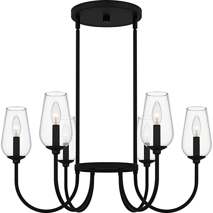 Quoizel - VSC5028MBK - Six Light Chandelier - Viscount - Matte Black