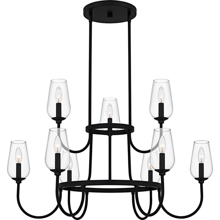 Quoizel - VSC5036MBK - Nine Light Chandelier - Viscount - Matte Black