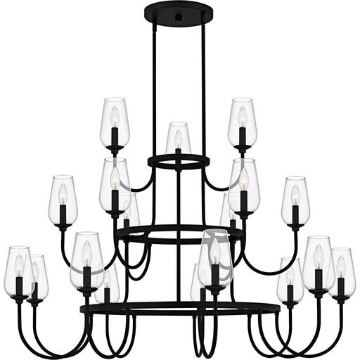 Viscount 18 Light Chandelier Matte Black