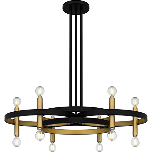 Winsland 12 Light Chandelier Matte Black