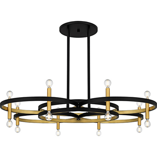 Winsland 16 Light Island Chandelier Matte Black