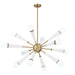 Crystorama - 3812-AG-MT - 12 Light Chandelier - Zodiac - Aged Brass/Matte White