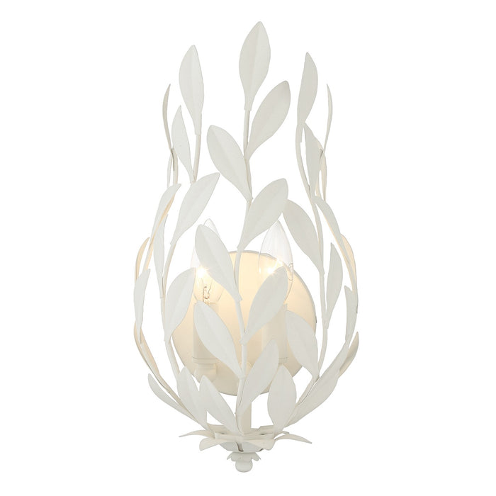Crystorama - 561-MT - Two Light Wall Sconce - Broche - Matte White