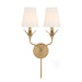 Crystorama - 562-GA - Two Light Wall Sconce - Broche - Antique Gold