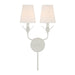 Crystorama - 562-MT - Two Light Wall Sconce - Broche - Matte White