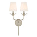 Crystorama - 562-SA - Two Light Wall Sconce - Broche - Antique Silver