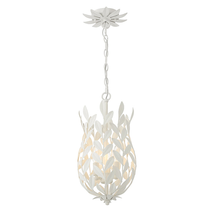 Crystorama - 563-MT - Three Light Mini Pendant - Broche - Matte White