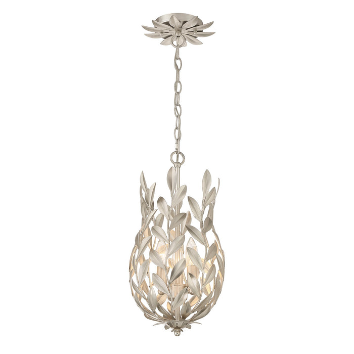 Crystorama - 563-SA - Three Light Mini Pendant - Broche - Antique Silver