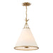 Crystorama - 564-GA - Four Light Pendant - Broche - Antique Gold