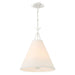 Crystorama - 564-MT - Four Light Pendant - Broche - Matte White
