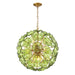 Crystorama - ESM-4006-AG-GR - Nine Light Pendant - Esme - Aged Brass