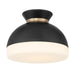 Crystorama - GID-4000-MK-VG - One Light Flush Mount - Gidget - Matte Black/Vibrant Gold