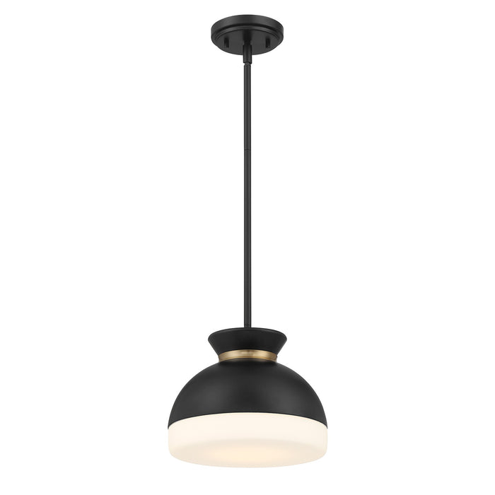 Crystorama - GID-4005-MK-VG - One Light Mini Pendant - Gidget - Matte Black/Vibrant Gold