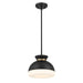 Crystorama - GID-4005-MK-VG - One Light Mini Pendant - Gidget - Matte Black/Vibrant Gold