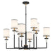 Crystorama - HAT-478-BF-VG - Eight Light Chandelier - Hatfield - Black Forged/Vibrant Gold