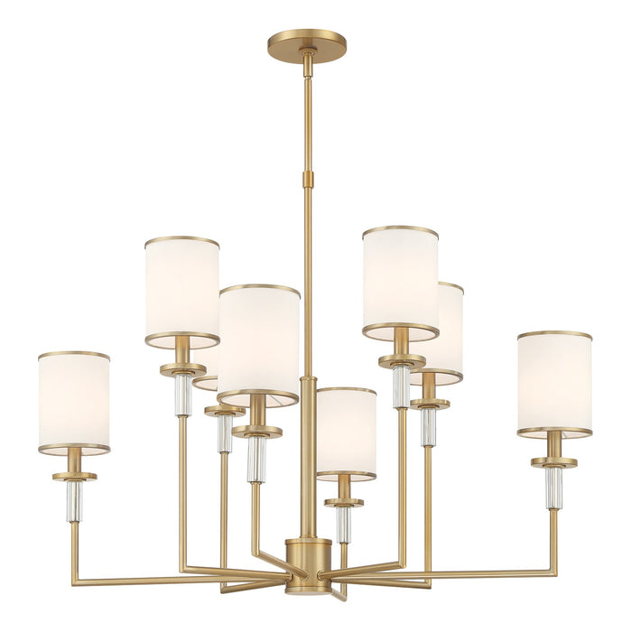 Crystorama - HAT-478-VG - Eight Light Chandelier - Hatfield - Vibrant Gold