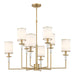 Crystorama - HAT-478-VG - Eight Light Chandelier - Hatfield - Vibrant Gold