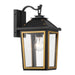 Crystorama - HAW-601-MK-TG - One Light Outdoor Wall Sconce - Hawkins - Matte Black/Textured Gold