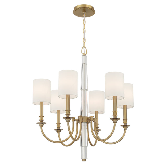 Crystorama - LLO-486-AG - Six Light Chandelier - Lloyd - Aged Brass