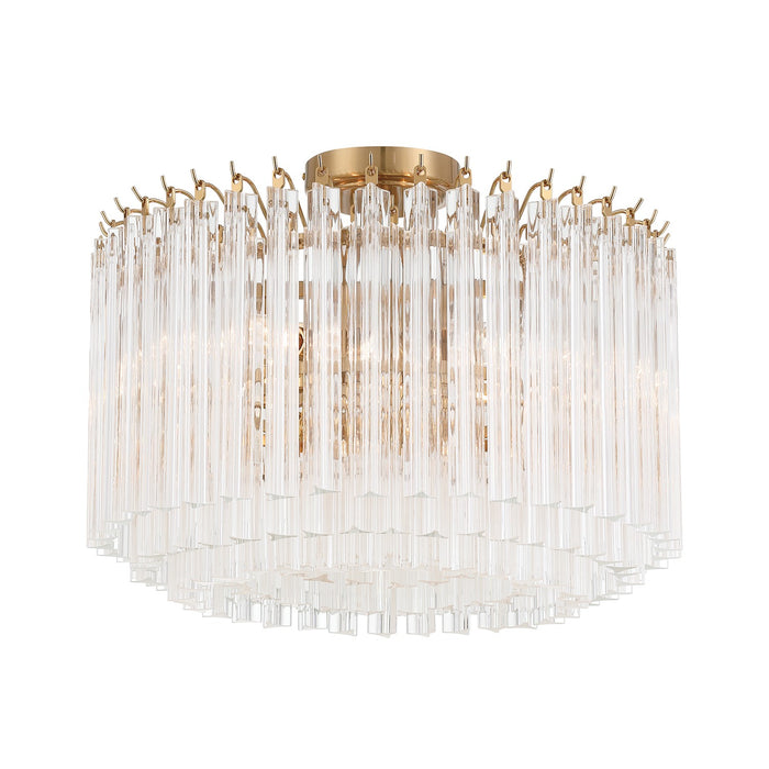 Crystorama - LOF-5005-AG_CEILING - Five Light Semi Flush Mount - Lofton - Aged Brass