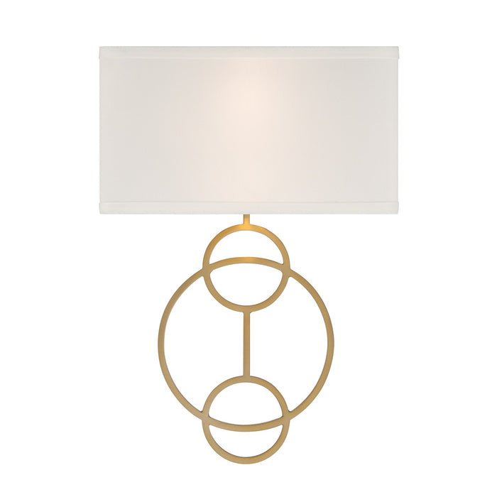 Crystorama - LRL-992-VG-WH - Two Light Wall Sconce - Laurel - Vibrant Gold