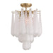 Crystorama - OLL-6004-AG-CL_CEILING - Four Light Semi Flush Mount - Ollie - Aged Brass