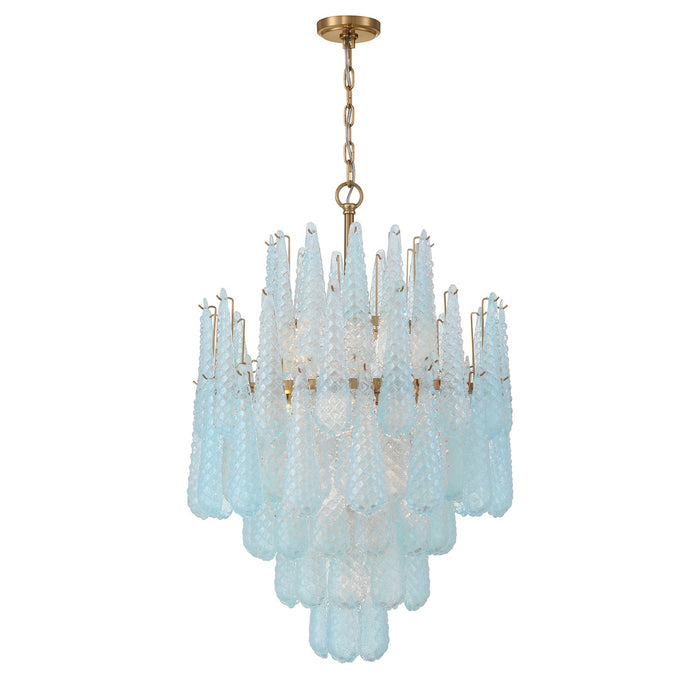 Crystorama - OLL-6006-AG-BL - 16 Light Chandelier - Ollie - Aged Brass