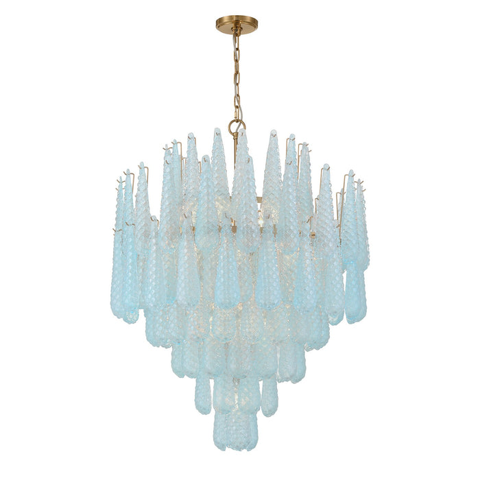 Crystorama - OLL-6008-AG-BL - 21 Light Chandelier - Ollie - Aged Brass