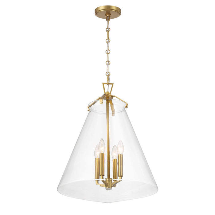 Crystorama - VSS-7018-LG - Four Light Pendant - Voss - Luxe Gold