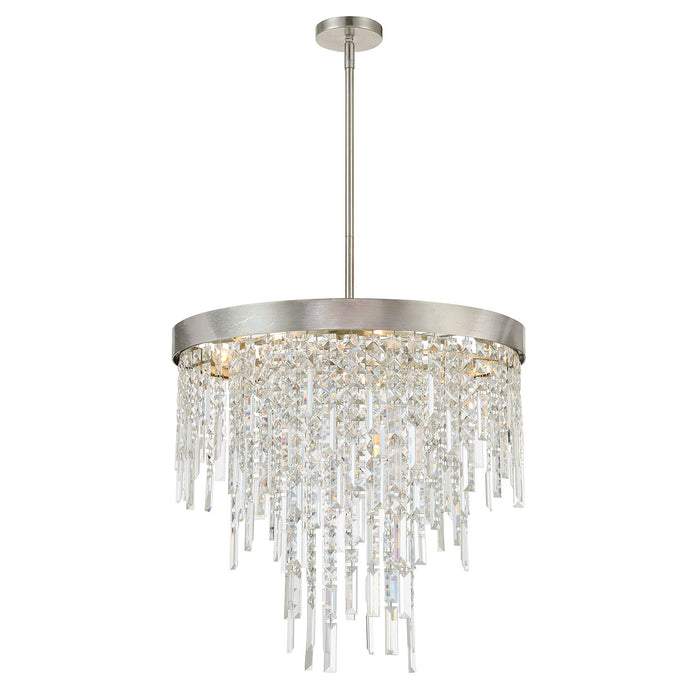 Crystorama - WIN-216-SA-CL-MWP - Six Light Chandelier - Winfield - Antique Silver