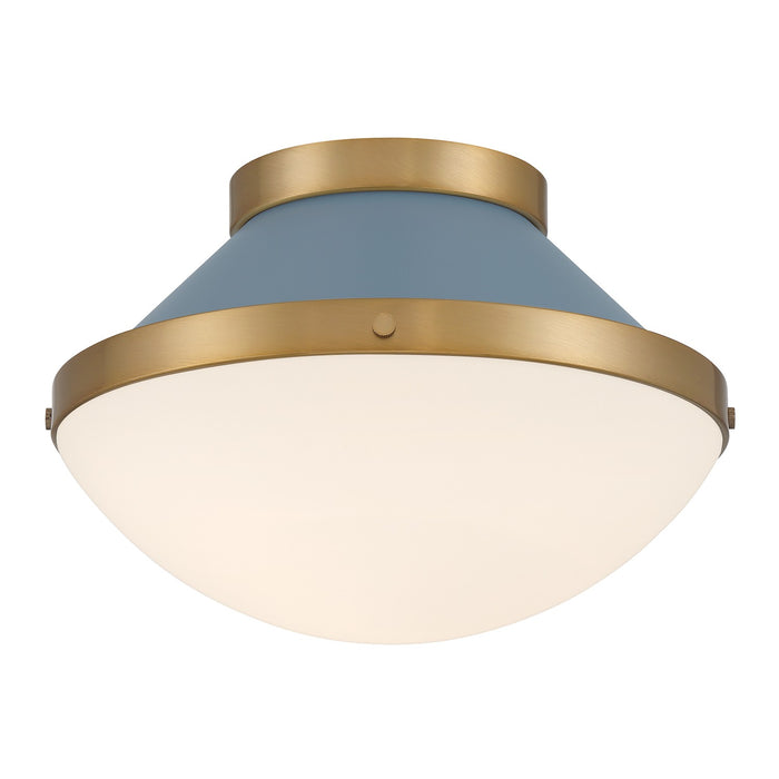 Crystorama - XAN-8001-VG-BL - One Light Flush Mount - Xander - Vibrant Gold/Blue