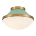 Crystorama - XAN-8001-VG-GR - One Light Flush Mount - Xander - Vibrant Gold/Green