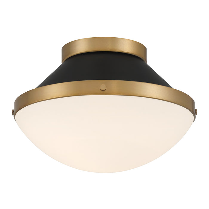 Crystorama - XAN-8001-VG-MK - One Light Flush Mount - Xander - Vibrant Gold/Matte Black
