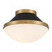 Crystorama - XAN-8001-VG-MK - One Light Flush Mount - Xander - Vibrant Gold/Matte Black