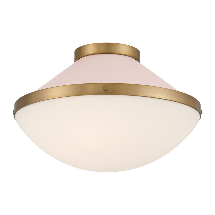 Crystorama - XAN-8002-VG-BH - Two Light Flush Mount - Xander - Vibrant Gold/Blush