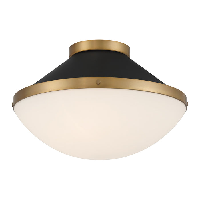 Crystorama - XAN-8002-VG-MK - Two Light Flush Mount - Xander - Vibrant Gold/Matte Black