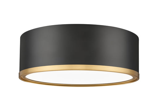 Z-Lite - 1018F12-MB-MGLD-LED - LED Flush Mount - Bradley - Matte Black / Modern Gold
