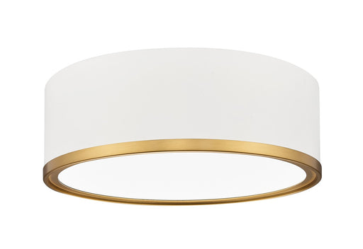 Z-Lite - 1018F12-MW-MGLD-LED - LED Flush Mount - Bradley - Matte White / Modern Gold