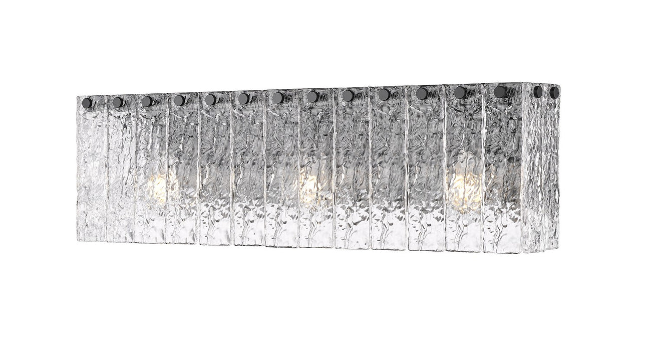 Z-Lite - 1943-3V-MB - Three Light Vanity - Glacier - Matte Black