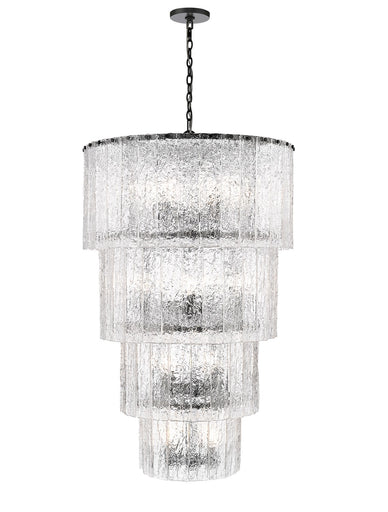 Glacier 18 Light Chandelier Matte Black